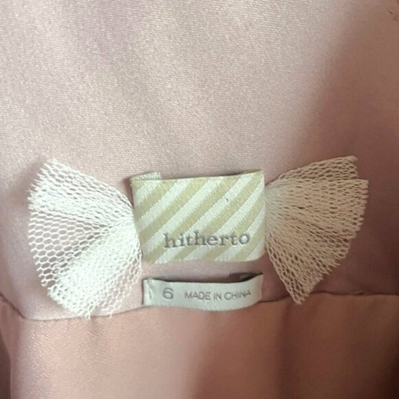 BHLDN Hitherto Sydney Wrap Dress Size 6 Mauve Pink Cap Sleeve Bridesmaids - Picture 12 of 15